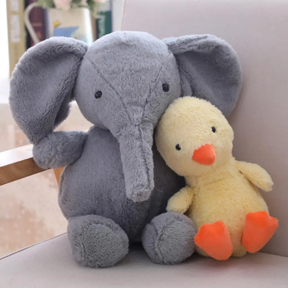 Lovely Elephant Penguin Duck Animal Plush Stuffed Doll Cushion Cute Stuffed Elephant Baby Accompany Doll Xmas Gifts