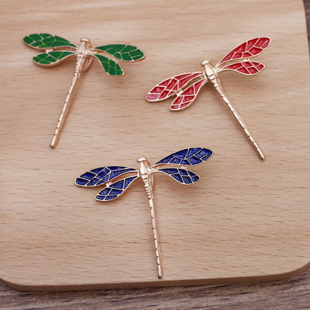 REGELIN Ancient Vintage Colorful Dragonfly Hair Sticks/Hairpin Insect Shape Headdress Style Wedding Hair Bridal DIY Accessories