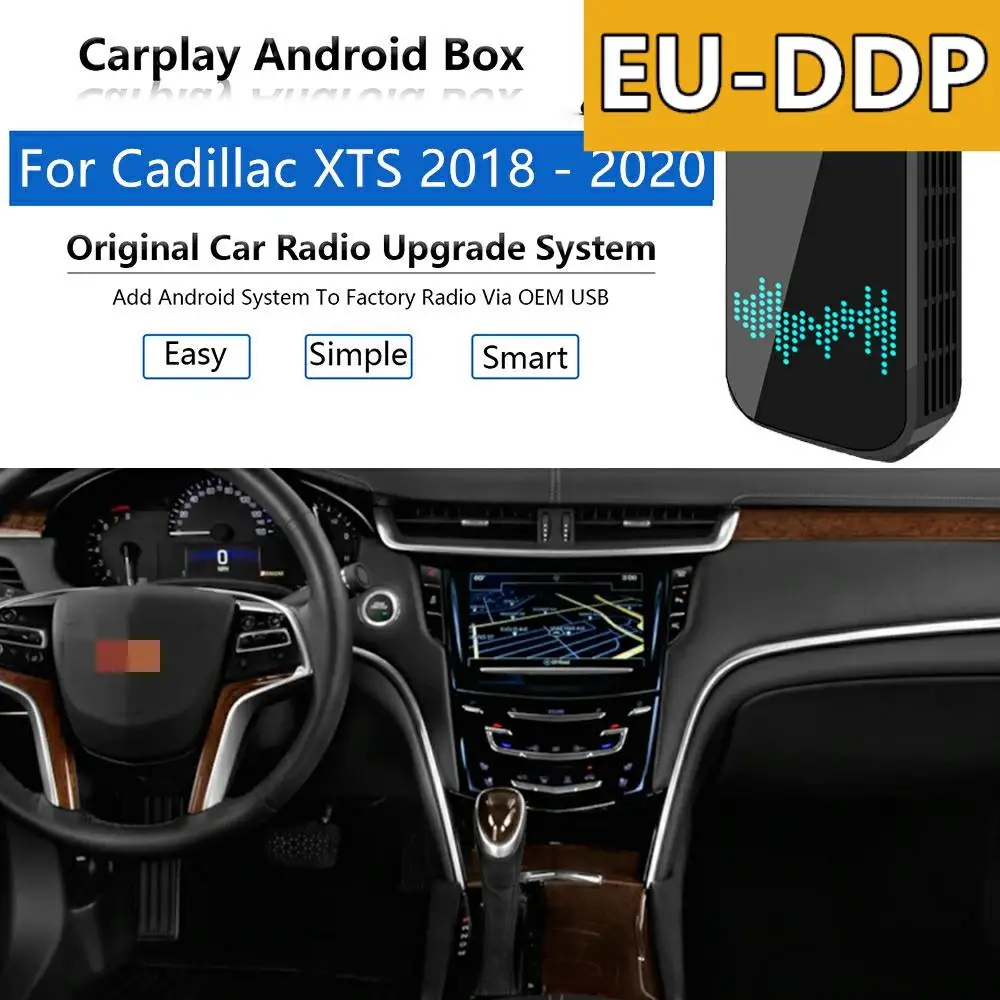 Android AI Box Carplay upgrade For Cadillac XTS 2018 - 2020 Radio Apple Autoradio Car Multimedia Player Wifi