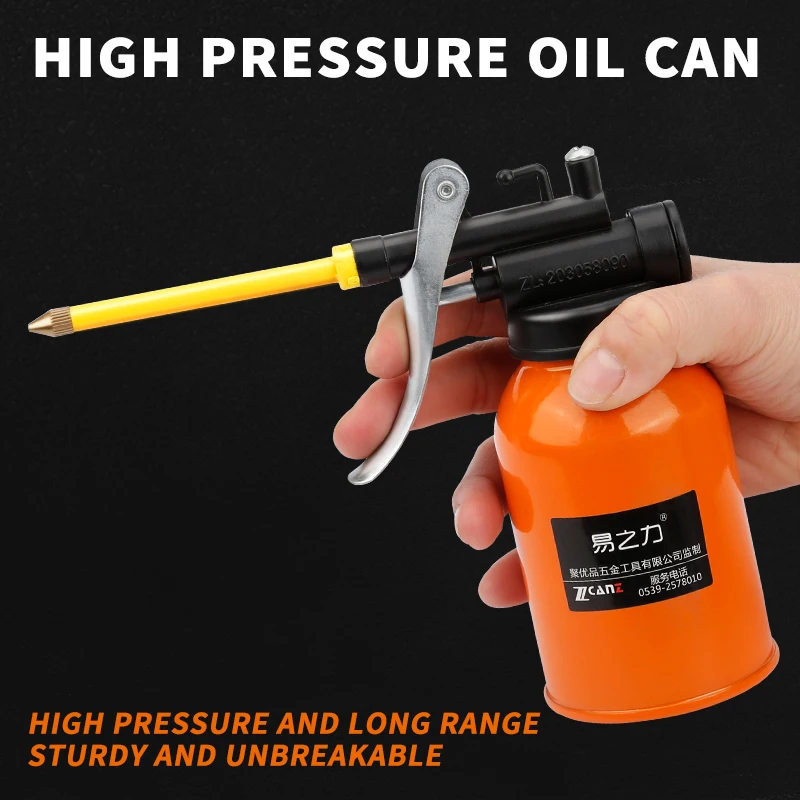 250/500ML Rease Gun Oiler For Greasing Transparent Oil Can Lubrication High Pressure Pump Oiler Lubricating Oil Plastic Machine