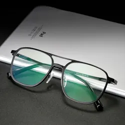Retro Aluminum Magnesium Glasses Frame For Men Business Style Full Rim Anti Blue Ray Optical Eyewear Hot Selling
