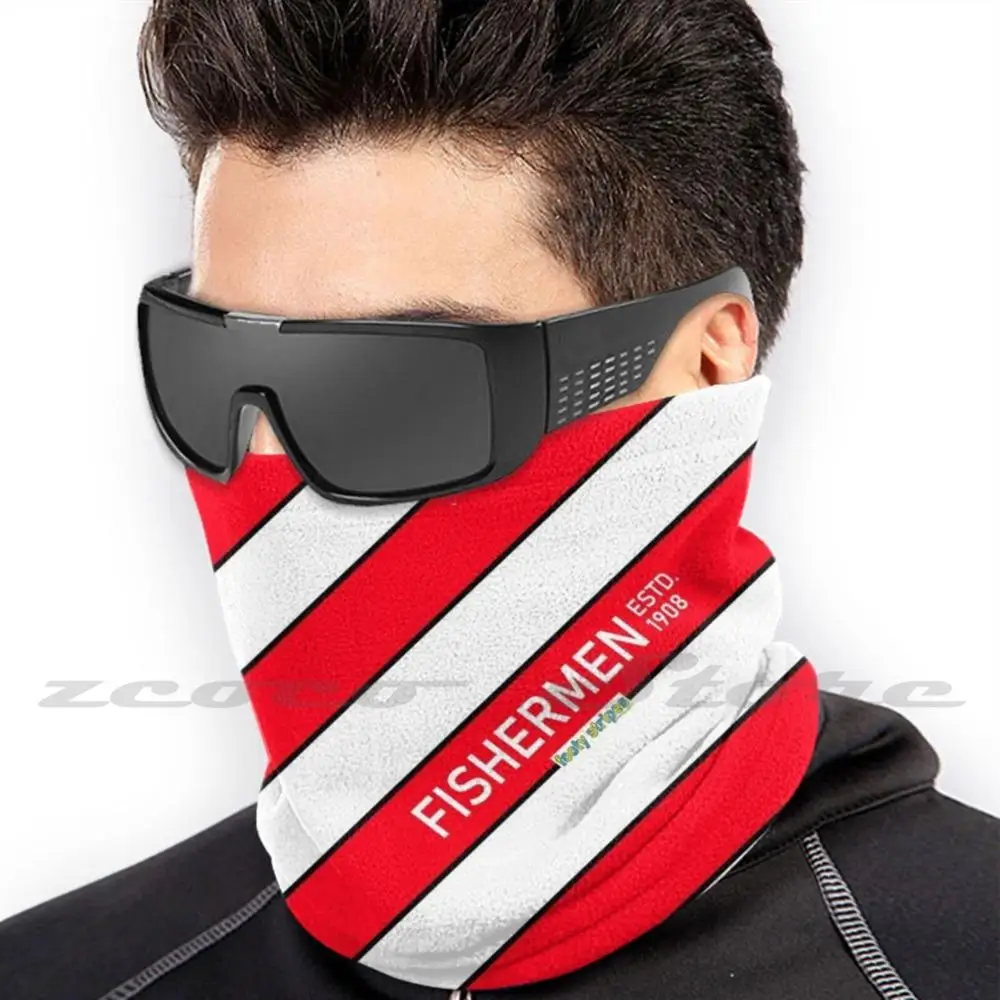 Ftfc-Vissers Footy Stripes Wasbare Trending Aangepaste Pm2.5 Filter Masker Stad Vissers Army Voetbal Strepen