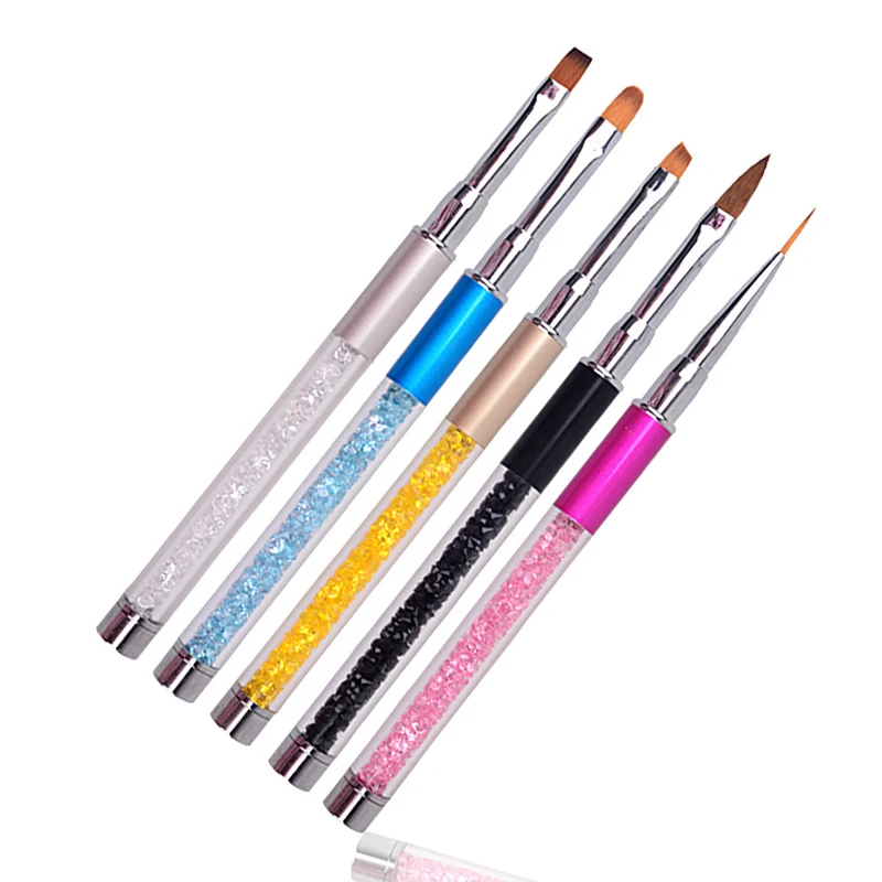 Brushes for manicure Nail Art Tool Carving Pen Acrylic UV Gel nails Extension Liner Grids Flower DIY Design Drawing Liner Brush