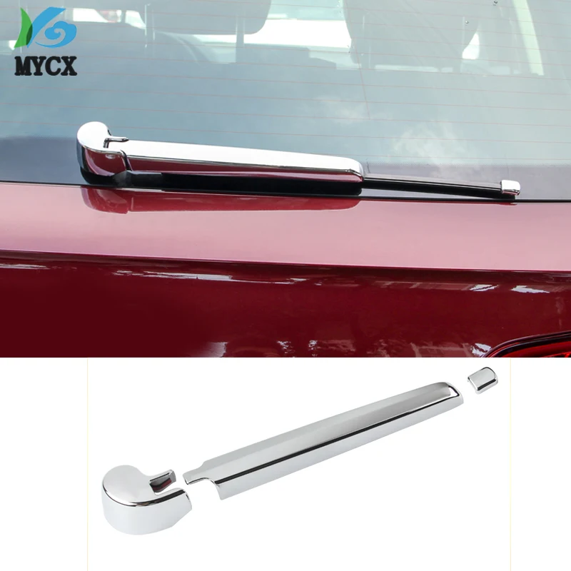 

Car ABS chrome body rear back glass wiper wash nozzle frame trim tail window trim For Audi Q5 L Q5L 2018 2019