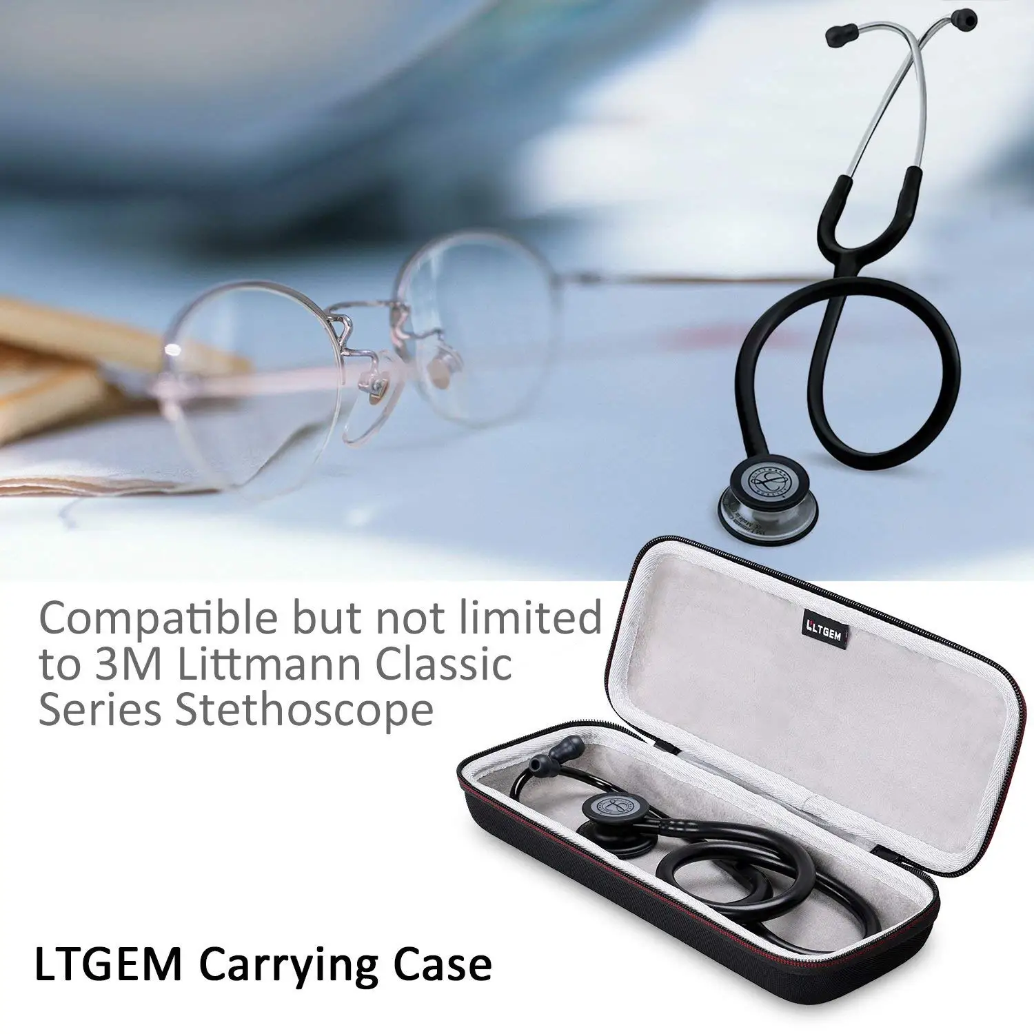 TGEM EVA Hard Storage Carry Case for 3M Littmann Classic III Stethoscope 5803