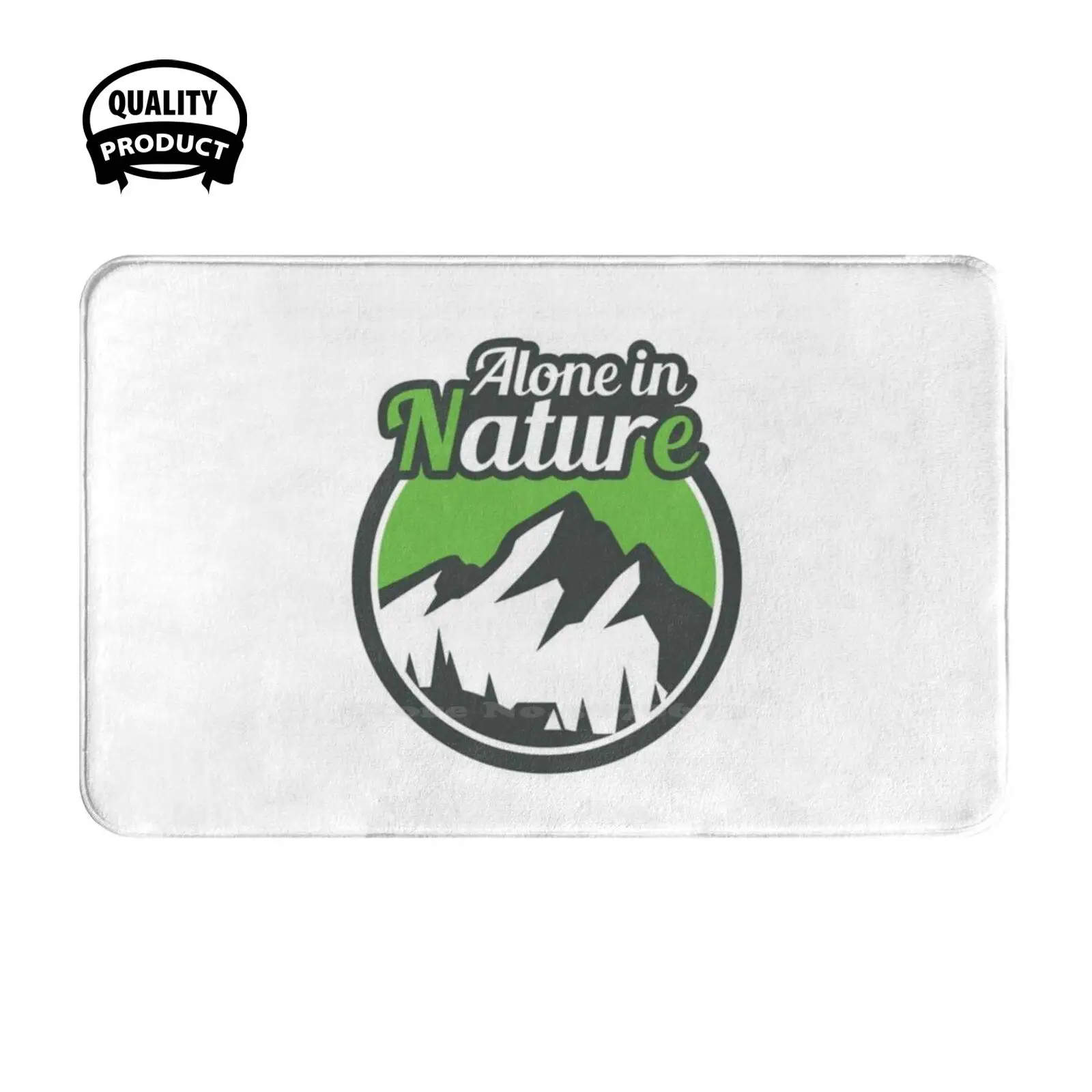 Alone In Nature - Alone In Nature - Hikers Soft Cushion Home Carpet Door Mat Car Rug Hike Abbreviation Alps Forest Rockclimbing