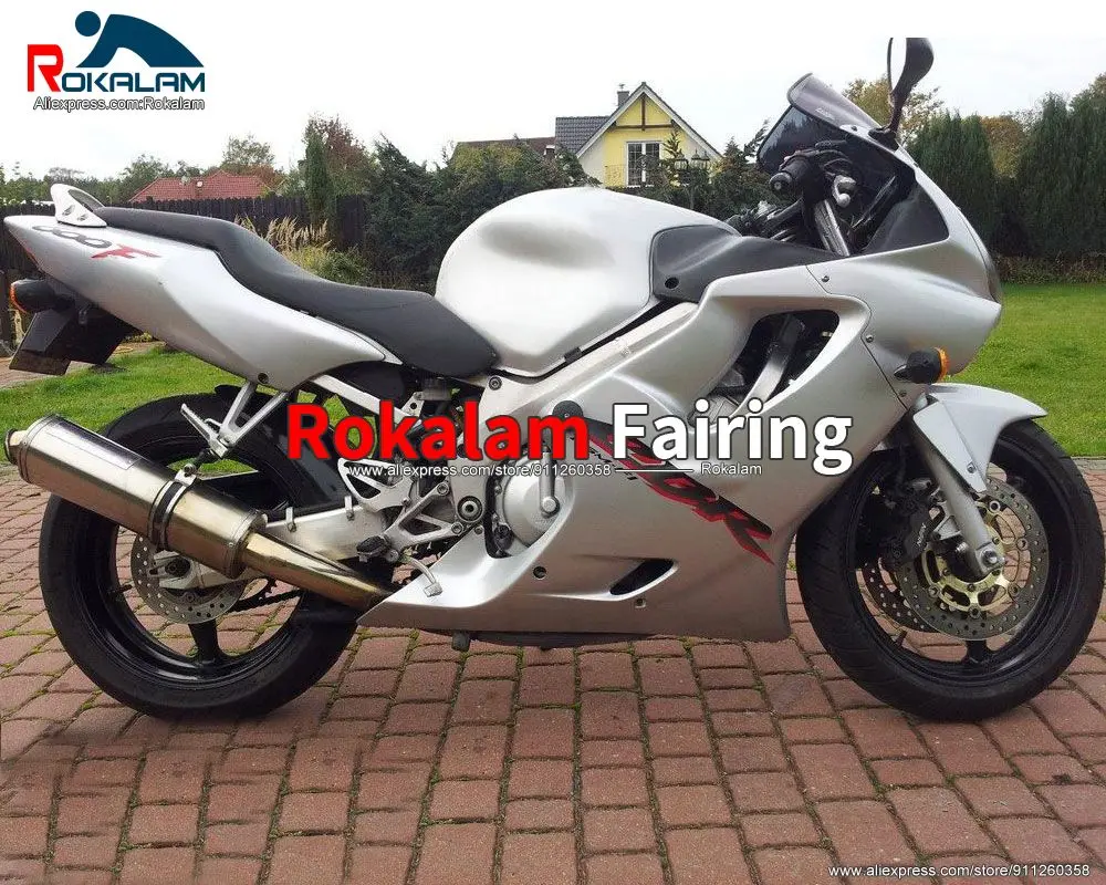 

Комплект кузова для Honda CBR600 F4i 2004 2005 2006 2007 CBR 600 F 4i 04 07, серебряный обтекатель послепродажного обслуживания мотоцикла (литье под давлением)