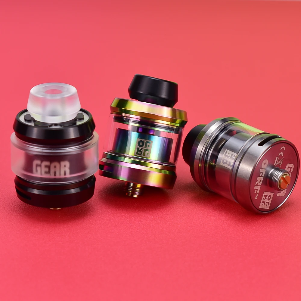 Gear RTA Single Coil Rebuildable E-Cigarette Atomizer 24mm 316 SS 2.3ml/3.5ml Capacity Vape Vaporizer vs Kylin rta taifun rta