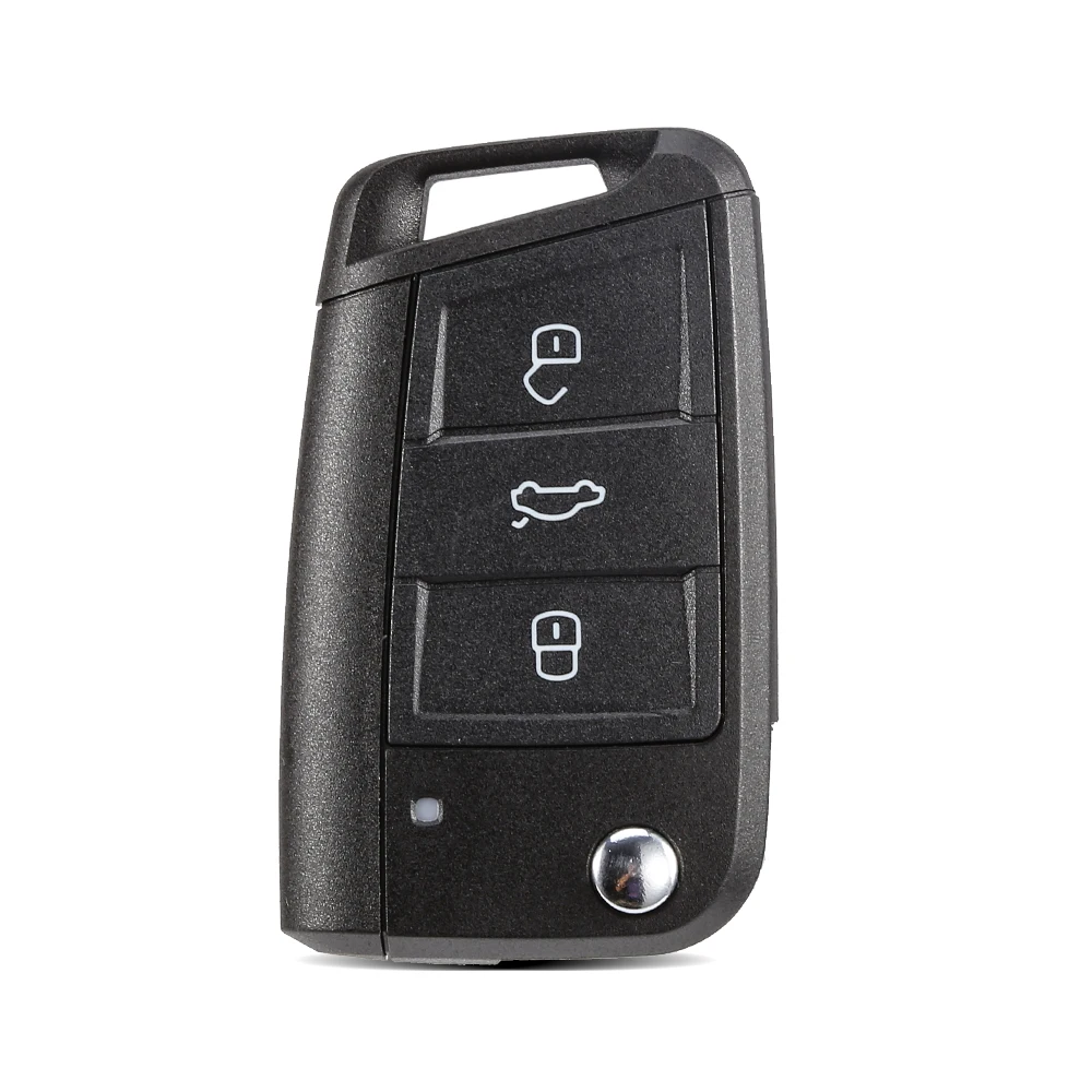 WhatsKey 3 button Flip Remote Car Key Shell Case For Volkswagen Skoda Octavia A7 VW Golf 7 MK7 Seat Leon Passat Beetle Polo Bora