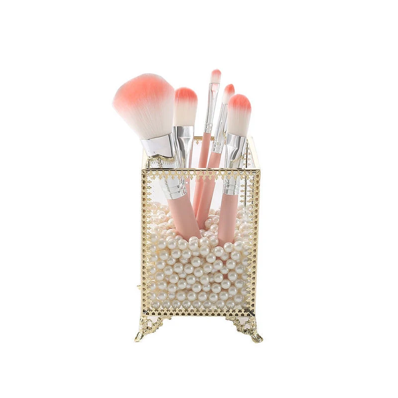 Makeup Brush Holder Organizer, Cosmetic Storage Box, Brush Bucket, Jewelry Box, Pen Holder, Desktop Finishing Galss Ornaments