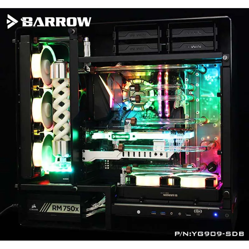 Barrow PC water cooling waterway plate channel integrated board for IN WIN 909 case LRC2.0 YG909-SDB