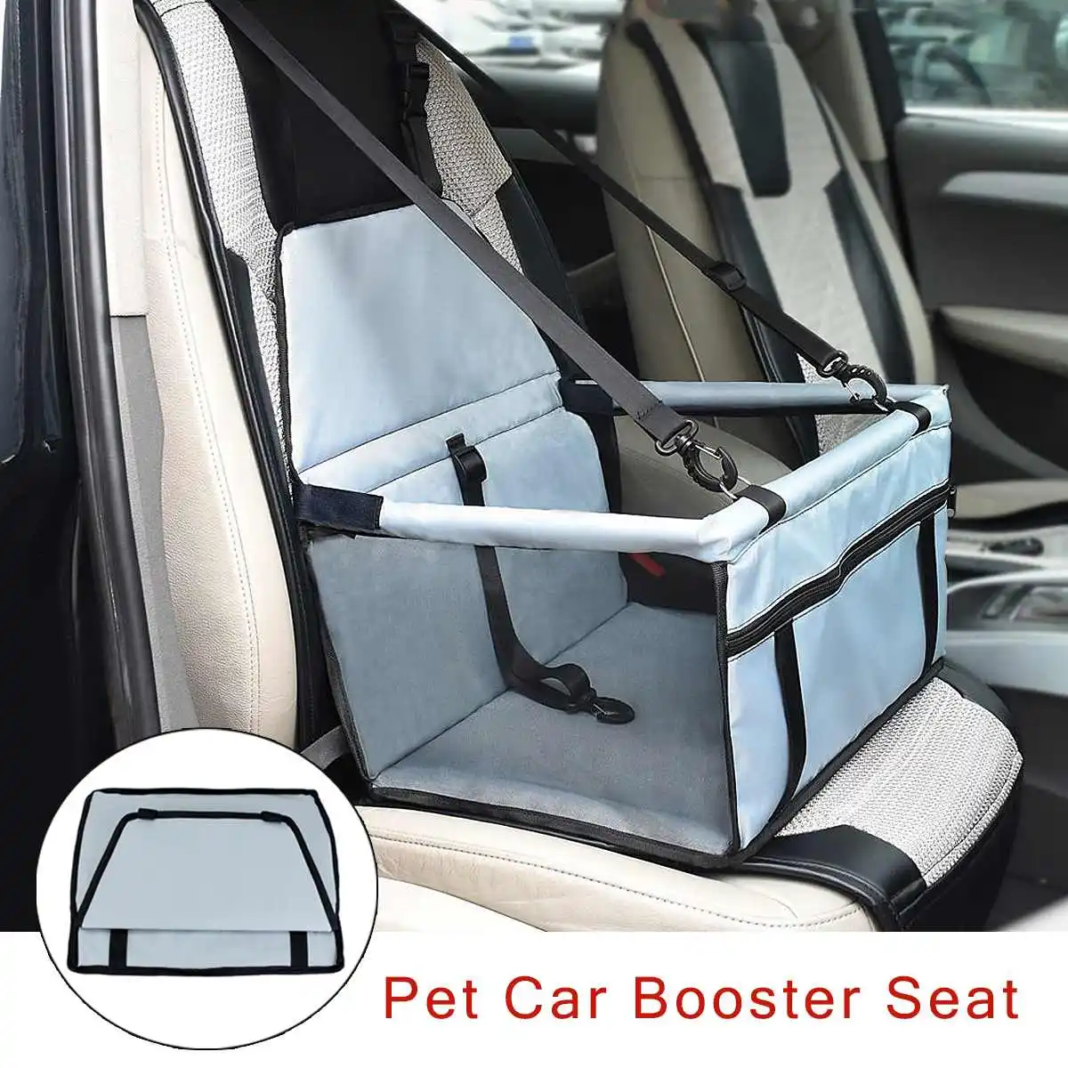 42x42x25cm Waterproof Portable Booster Car Seat Cover Basket Mat Auto Protector Puppy Travel Box Bag Dog Cat Pet Safe Folding