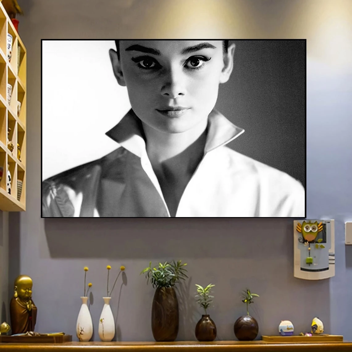 Audrey Hepburn śniadanie w filmie Tiffany plakat obraz ścienny na płótnie sypialnia salon dekoracji wnętrz (bez ramki)