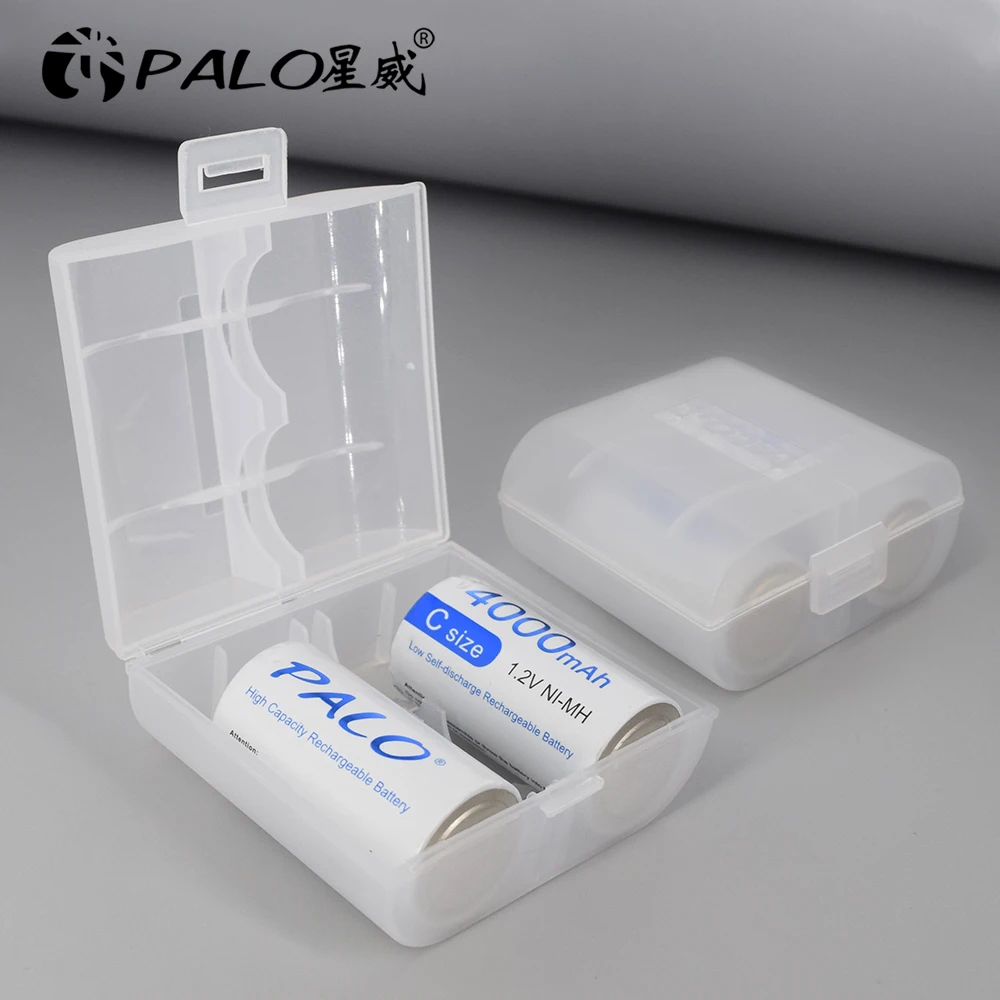 PALO 1.2V NI-MH C Size Rechargeable Battery 4000mAh R14 C Cell Type C LR14 Battery  Low Self Discharge Rechargeable C Battery