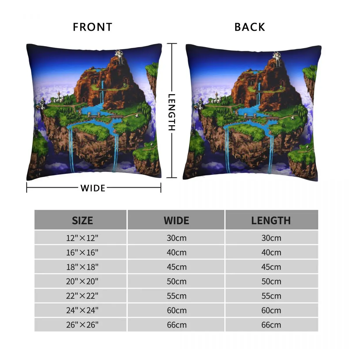 Chrono Trigger Zeal Square Pillowcase Polyester Linen Velvet Pattern Zip Decor Throw Pillow Case Sofa Seater Cushion Cover