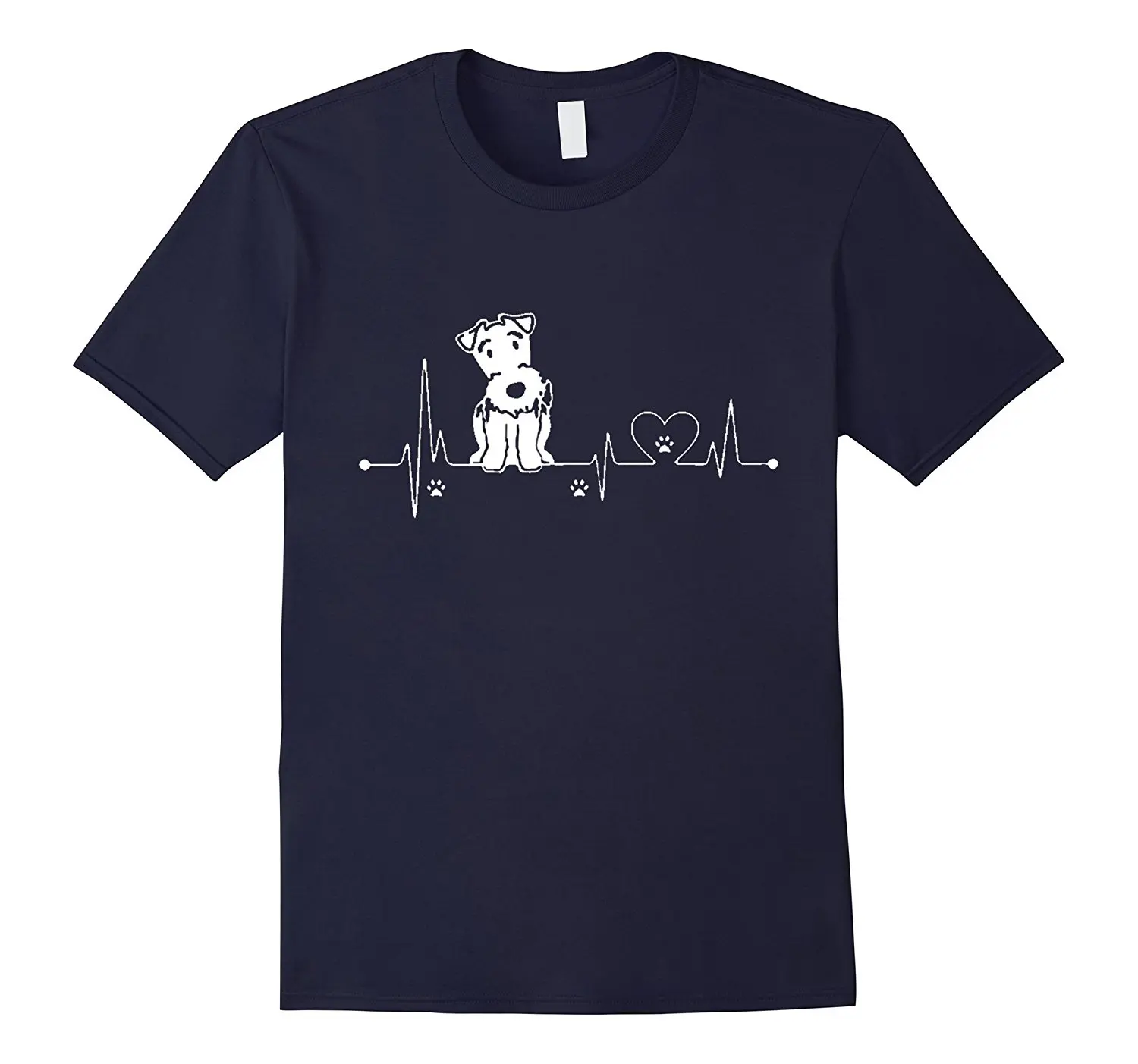 Camiseta con estampado de Airedale Terrier para hombre, camisa de manga corta con cuello redondo, de algodón, moderna y creativa, de verano