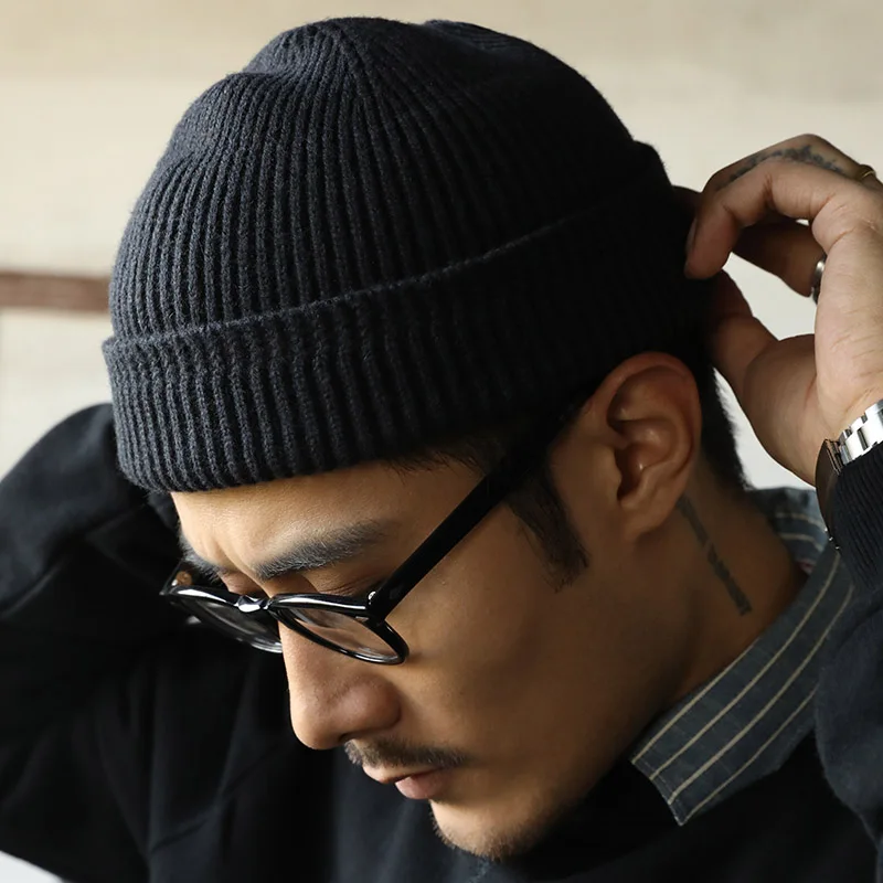 100% Wool Knit Tight-fitting WW2 A4 Watch Cap