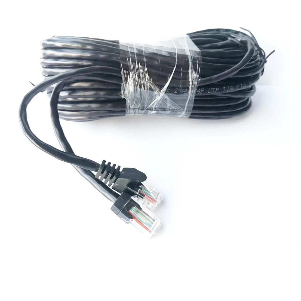 HCVAHDN-Câble réseau Ethernet Cat5 RJ45, 20m, 65 pieds, pour l'extérieur, LAN étanche, pour système de caméra IP POE CCTV