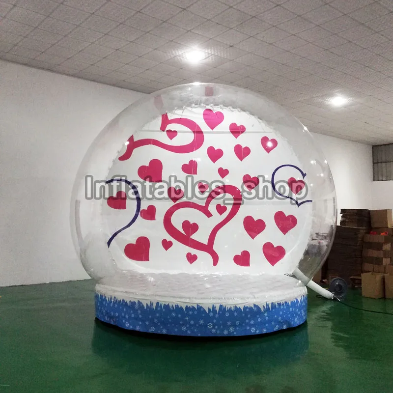 Bomba gratis 2m/3m/4m globo de nieve al aire libre decoraciones inflables, globo de nieve inflable de Navidad