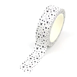 NUOVO 1 pezzo. Decorativo carino in bianco e nero più punti su nastri Washi bianchi fai da te Scrapbooking Planner nastro adesivo adesivo Papeleria