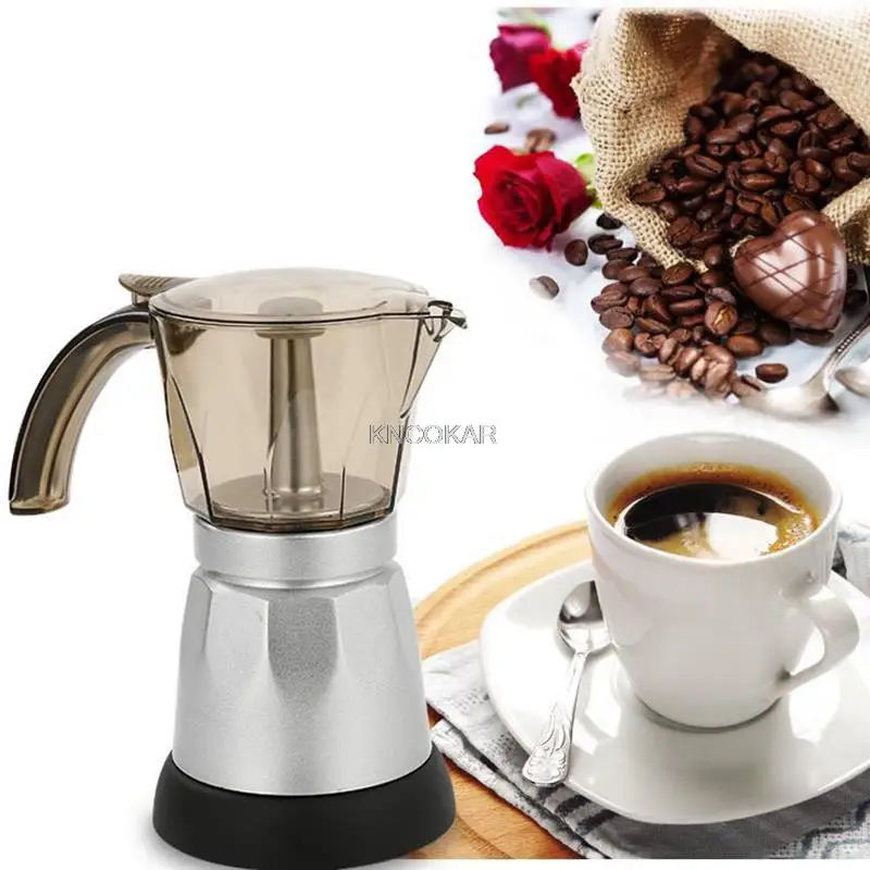 150/300ML Portable Electric Coffee Maker Espresso Machine Moka Pot Coffee for Home Kitchen Tools EU Plug Wholesale