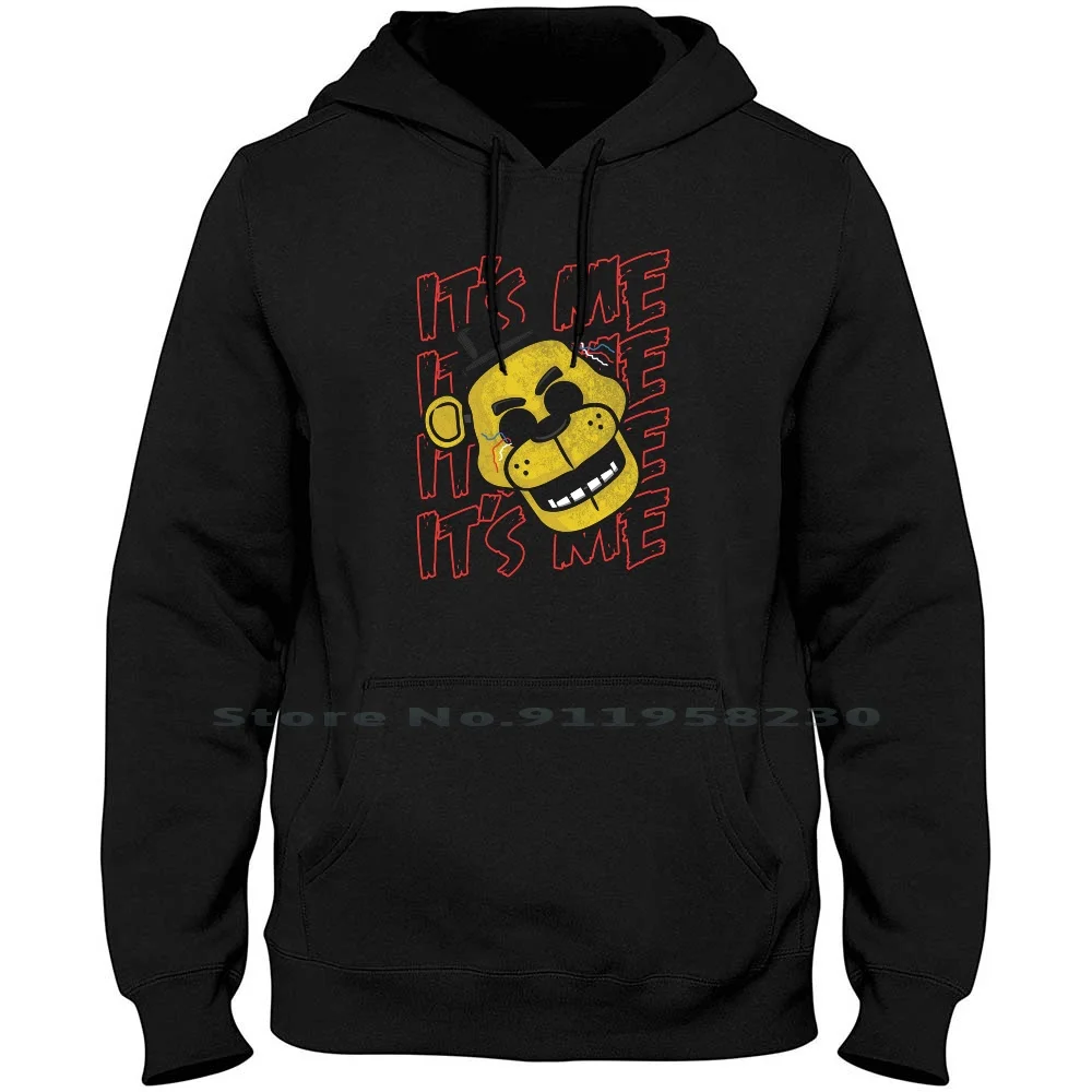 Five Nights At It's Me Golden Hoodie Sweater 6XL Big Size Cotton Cartoon Golden Night Movie Comic Tage Gold Game Five Red Old