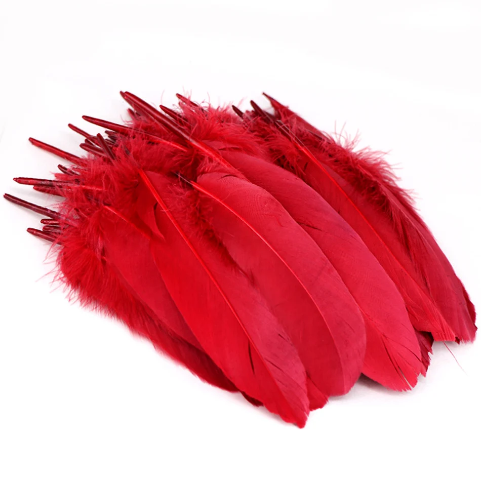 50Pcs Natural Goose Feathers Plume Craft DIY Royal Blue Feather Wedding Party Plumas Jewelry Making Decor Accessories 13-18CM