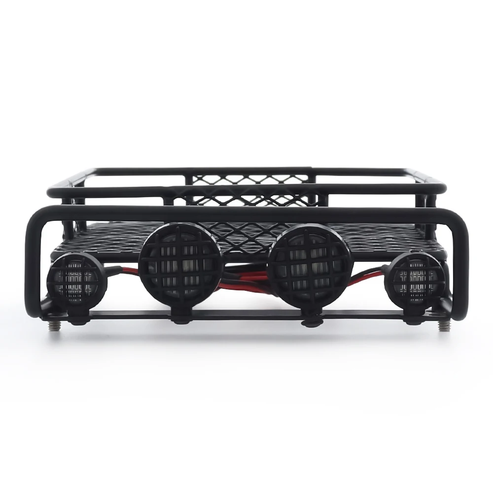 1Pcs Metal Roof Rack Luggage Racks with LED Light Bar for 1/12 RC Crawler Car MN D90 D99S SCX10 Tamiya CC01 CR01 D90 TF2 Upgrade