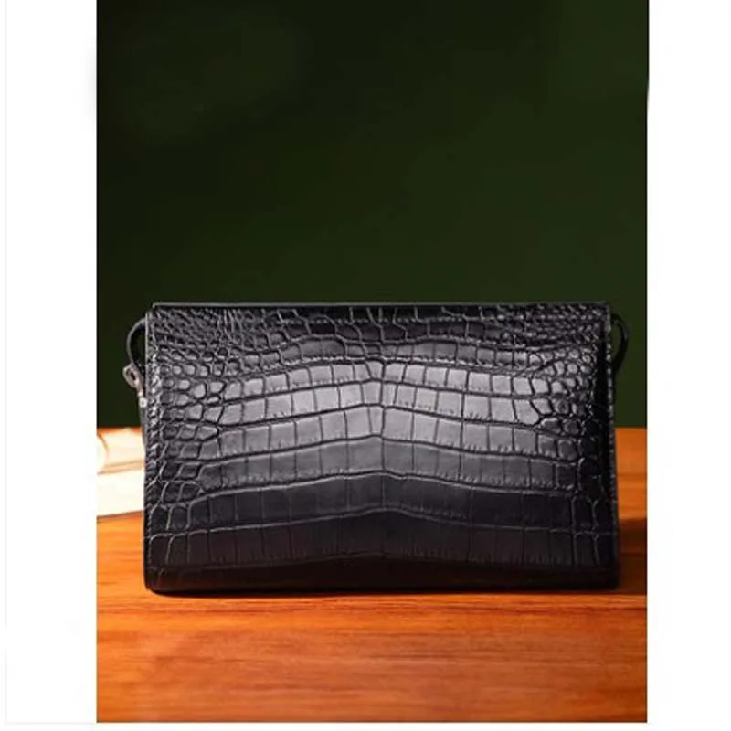 ouluoer Thailand  crocodile bag  male clutch bag large capacity  Combination lock  men bag business  fashion hand caught bag