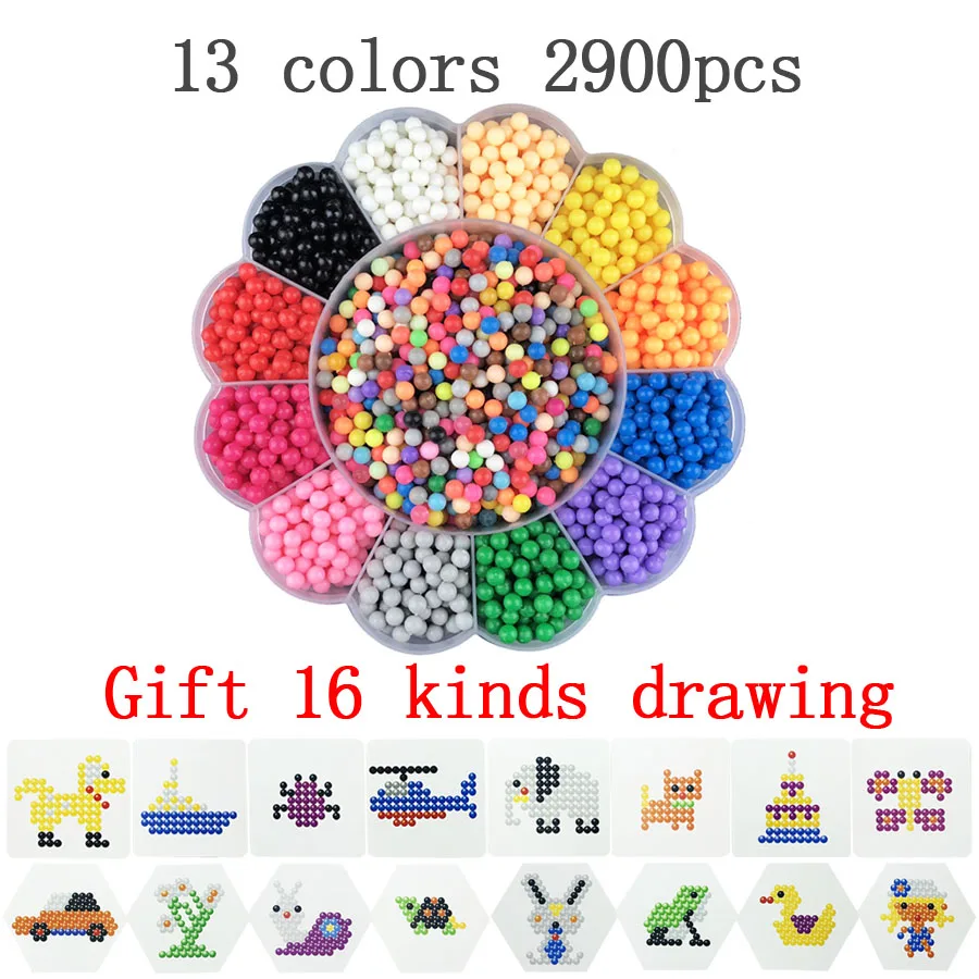 5000pcs 24 colors DIY Magic Beads puzzle water spray beads ball games  handmade magic toys for Children Spell Replenish