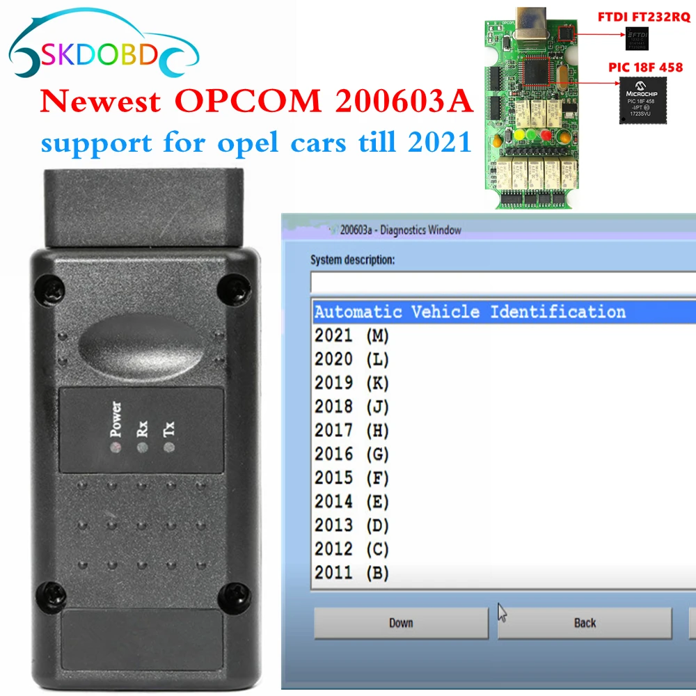 OPCOM 최신 버전 2021 OP COM, FTDI FT232RQ 칩 V1.70 V1.95 펌웨어 업데이트, CAN 버스 OBD OBD2 자동차 스캐너 도구, 200603a