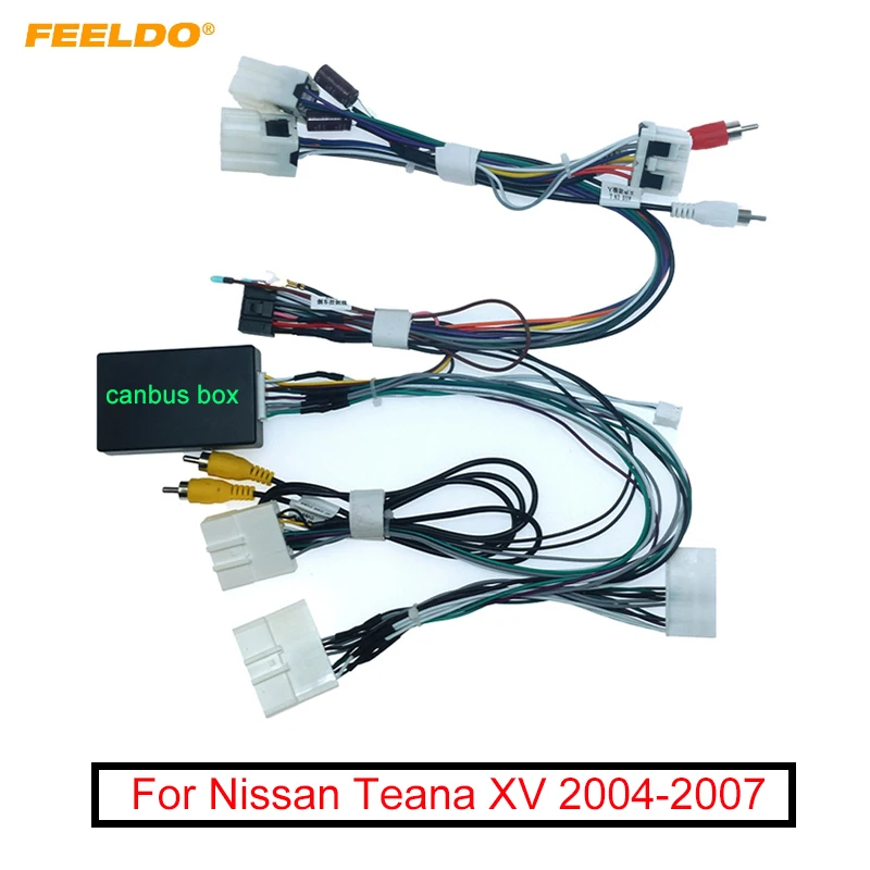 

FEELDO Car Stereo Audio 16PIN Android Power Cable Adapter with Canbus Box For Nissan Teana XV 04-07 CD/DVD Player Wiring Harness