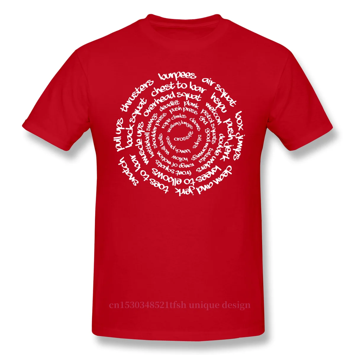 Crossfit Spiral Words TShirt Men Top Quality Cotton Short Summer Sleeve Lifting Bodybuilding Pumping Casual Shirt Loose