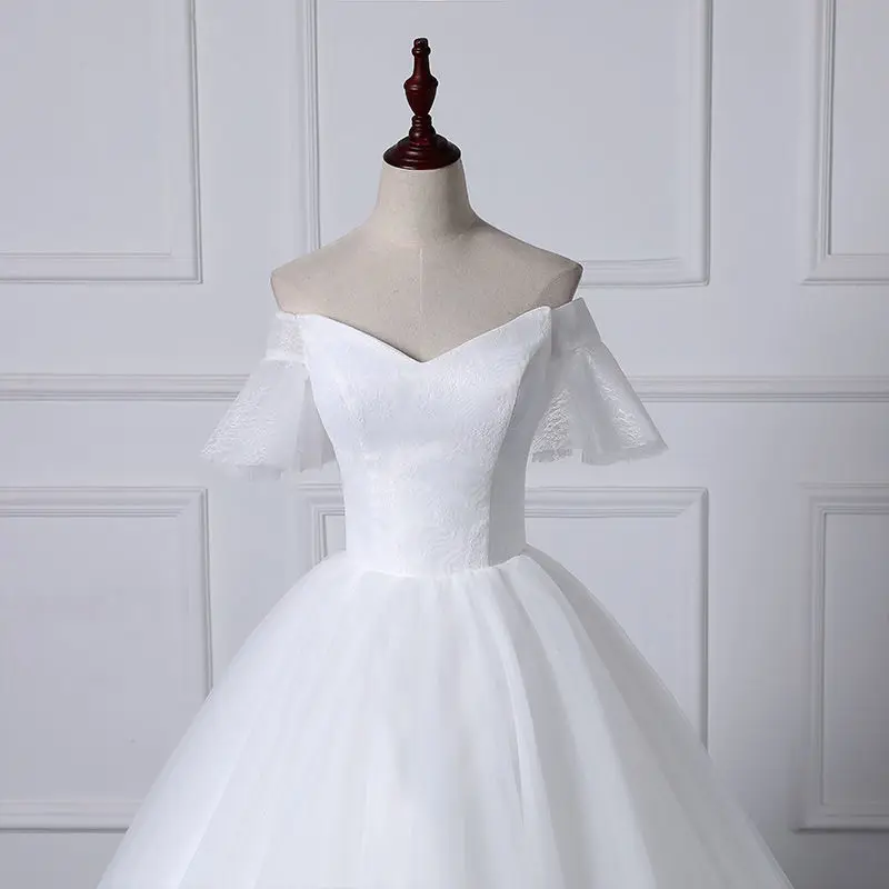 O1098 Braut Hochzeit Kleider Frauen Lange Weiß Kleid Bodenlangen Abendkleid Formale Süße Speicher Homecoming Graduation Vestidos