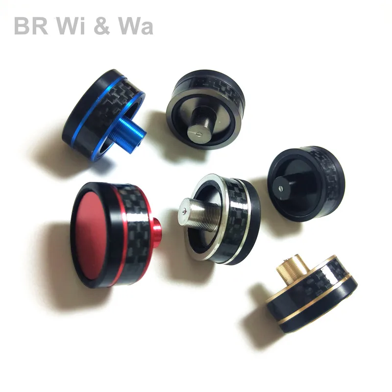 BR Wi&Wa  Decorative End Cap Carbon ring + Aluminum But Cap / END CAP Dripping  DIY Rod Building Accessory  3pcs