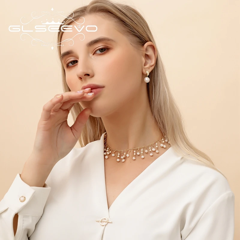 Natural Fresh Water Pearl Necklace 18K Gold Plated Jewelry Korean Designer Jewelry Necklaces Woman Trend 2024 Gifts For Girlfrie