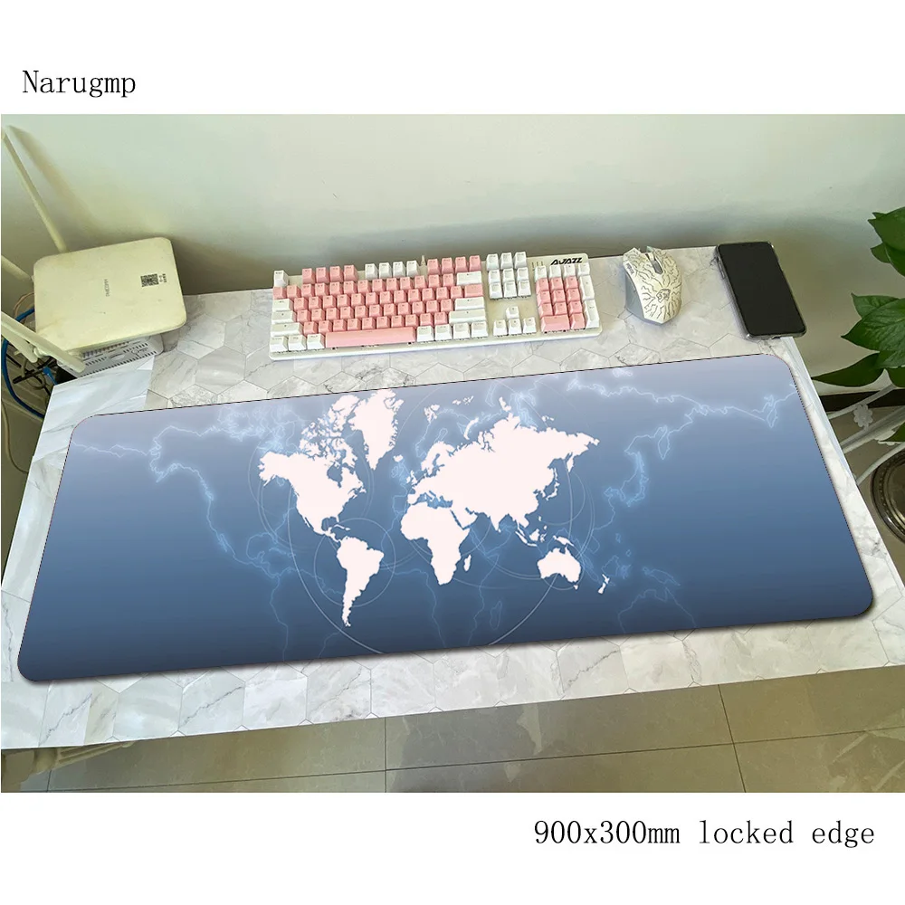 world map mousepad gamer big 800x300x4mm gaming mouse pad Halloween Gift notebook pc accessories laptop padmouse ergonomic mat