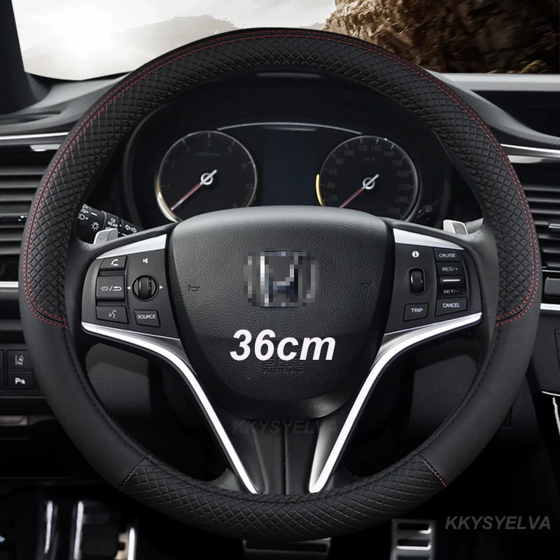 Pokrowiec na kierownicę samochodową 36 cm rozmiar S PU skóra do Honda Civic Ciimo Jade SUZUKI Alto LINGYANG NISSAN Juke Toyota Aqua Prius