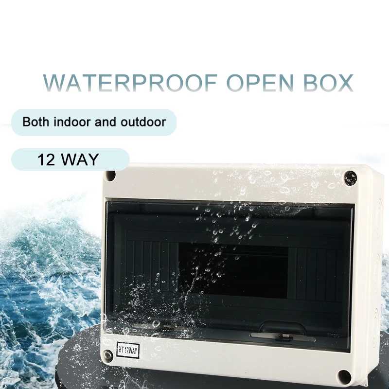 12 Way Plastic Electrical Distribution Box Waterproof MCB Box Enclosure Box Junction Box HT Series