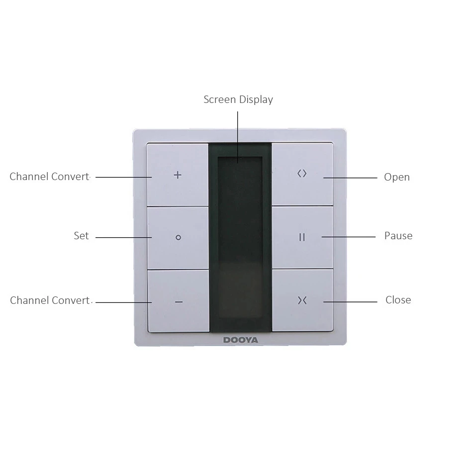 Interruptor de pared de 15 canales, receptor de pared, mando a distancia para motor de cortina Dooya eléctrico, KT320E, DT52E, 1, 2, 2, 2, 3, 2