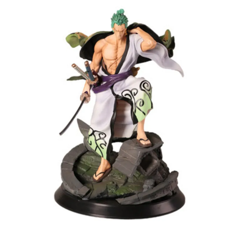 One Piece GK Roronoa Zoro Action Figure Model Santoryu Anime Pvc Collection Toy Exquisite Quality Monkey Luffy Statue Swordsman