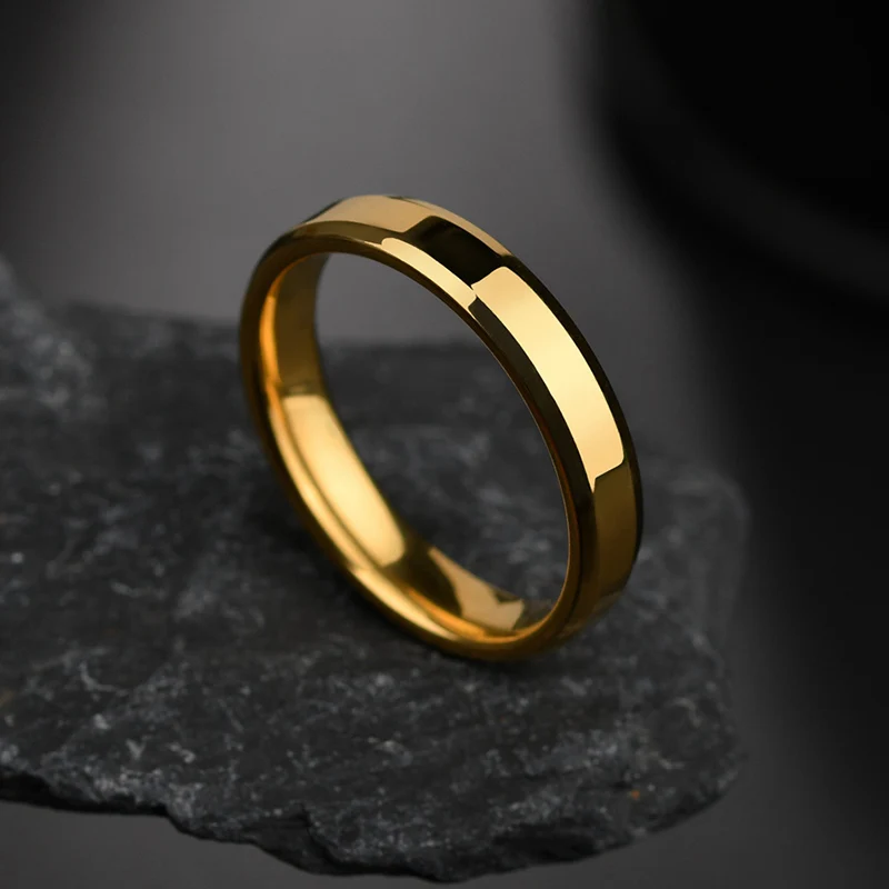 Acheerup-anillos de acero inoxidable con grabado de nombres para mujer, joyería de boda de compromiso personalizada suave, regalo de pareja para