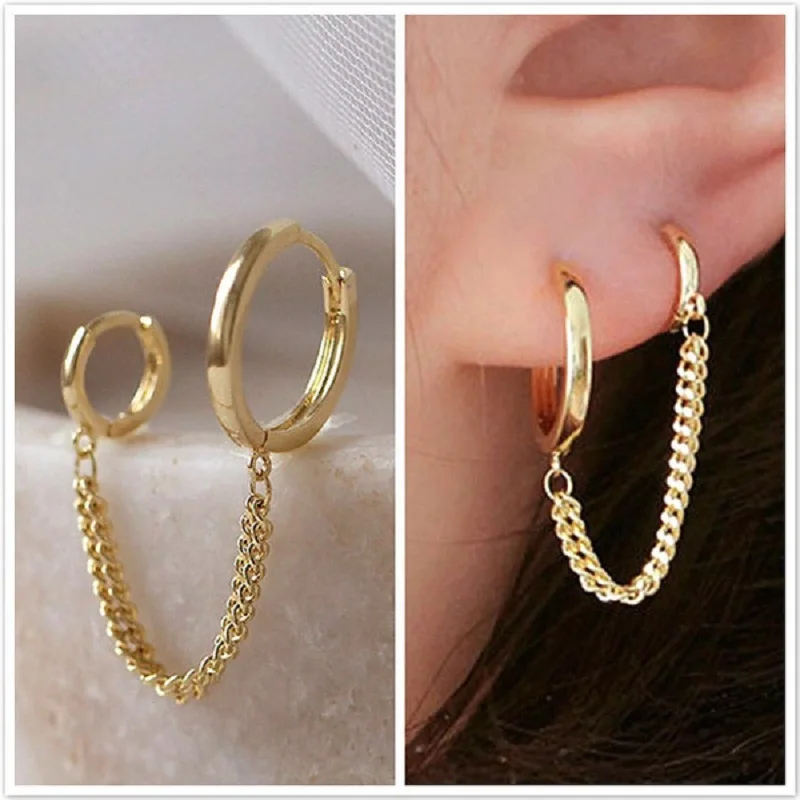 Luruxy Gold  Statement Earrings For Women Girls Wedding Trend Fashion Jewelry 925 Sterling Silver Color Wholesale