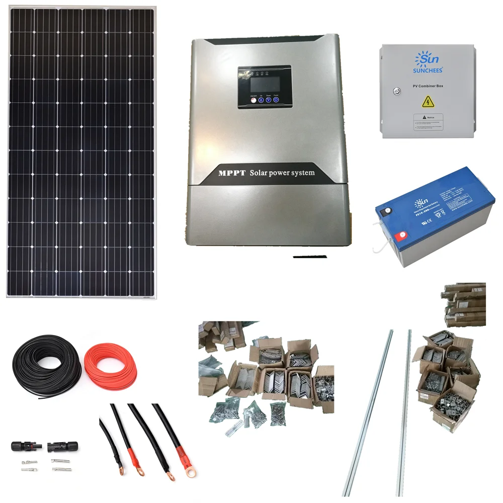 Solar Panel Complete Set Kits 5KW 10KW  Electricity Generating System Lithium Monocrystalline Silicon Normal for Home Black