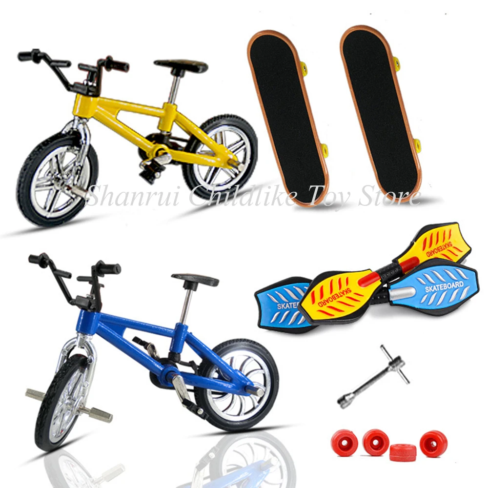 Metal Finger Scooter Two Wheels Alloy Finger Motorcycle Mini Bike Skating Board Site Children Educational Toys For Girls and Boy