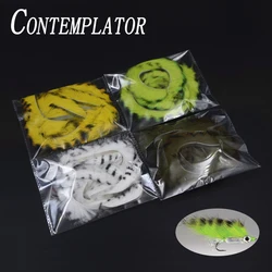CONTEMPLATOR 6 Optional Colors Black Streak Rabbit Zonker Strips Fly Tying Materials Soft Rabbit Pelt Zonkers Saltwater Flies