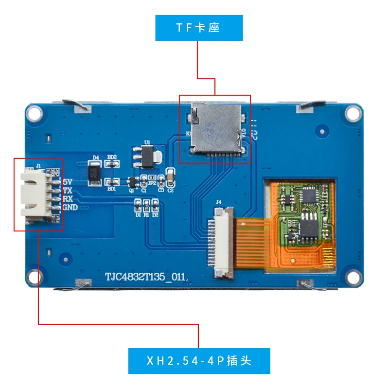 Tela de toque capacitiva de 3.5 polegadas hmi com tela de configuração da imagem da biblioteca da fonte porta serial tela UTF-8 com quadro do ferro