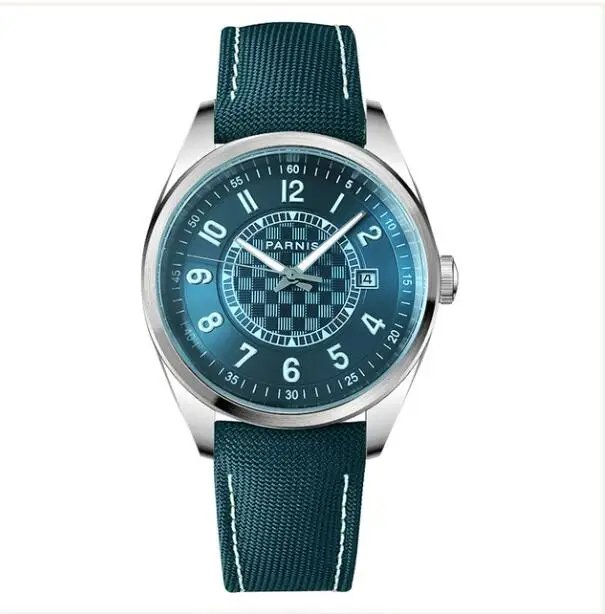 

Miyota 8215 Parnis 40MM Green Dial Mechanical Automatic Men Watch Top Brand Sapphire Crystal 2021 Luxury High Qulity Wristwatch