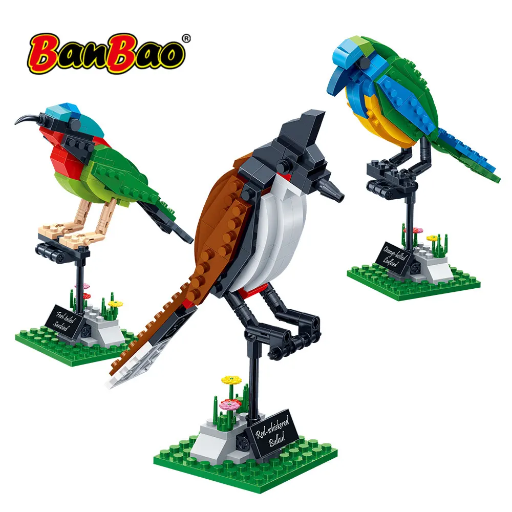 

BanBao STEAM Building Blocks 3 Birds Set Animal Cognition Bricks MINDSTORMS Educational Toys Model for Kids Children Gift 5123