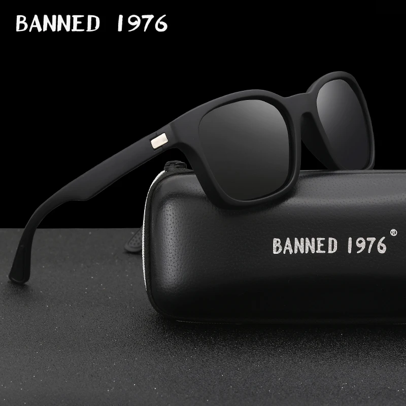 BANNED 1976 Fashion Men occhiali da sole polarizzati donna specchi da guida punti occhiali da vista neri opachi occhiali da sole maschili UV400